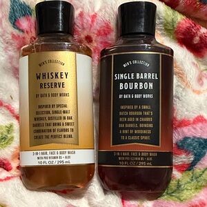 Bath & Body Works Whiskey Reserve and Single Barrel Bourbon Body Wash Set